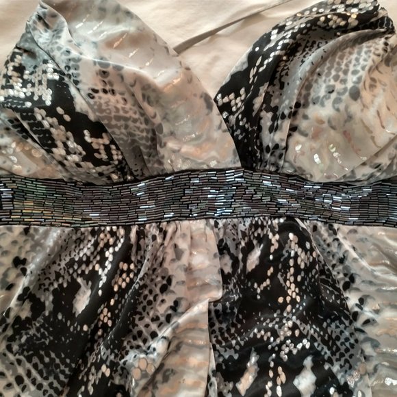 B Darlin dress 1/2 animal print black/grey/pink - Picture 6 of 8